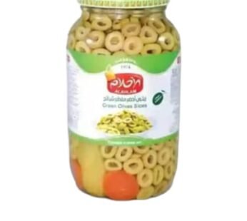 زيتون اخضر مقطع شرائح 800غ